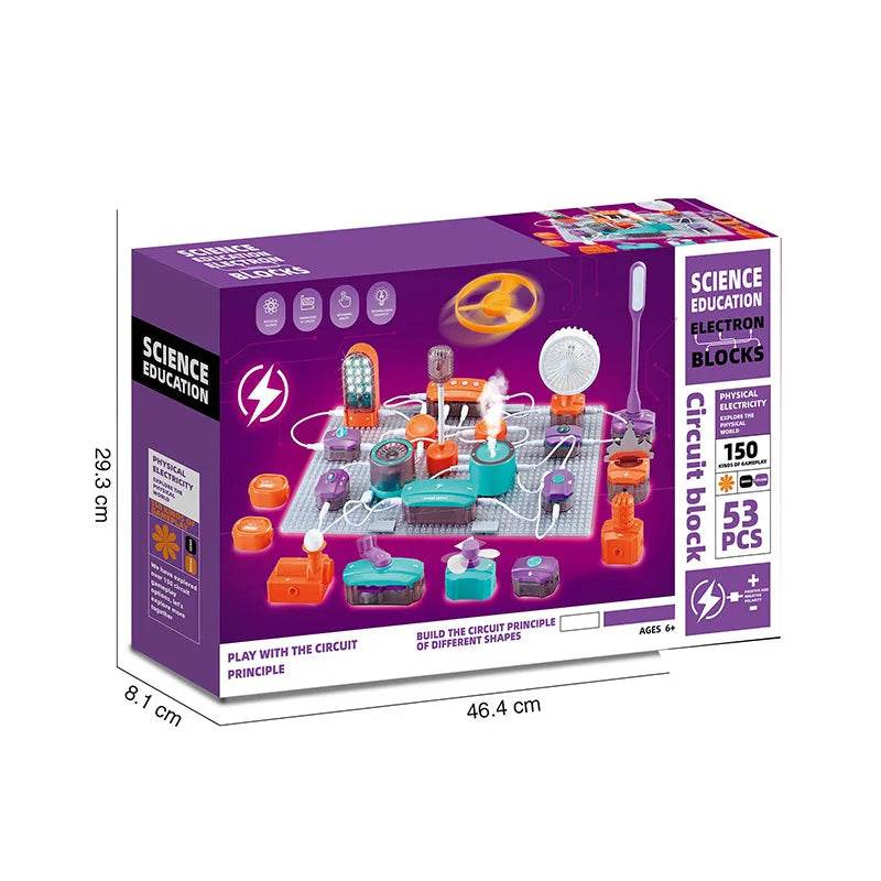 2025 Children's Science Experiment Physics Circuit Building Blocks Assembly Puzzle Educational DIY Toys - ToylandEU