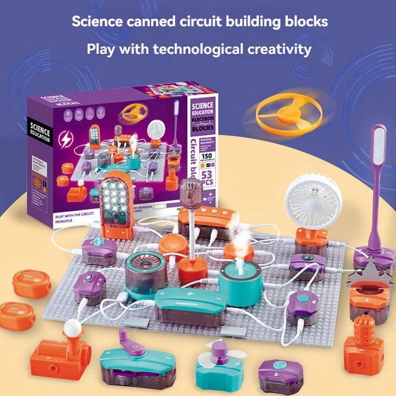 2025 Children's Science Experiment Physics Circuit Building Blocks Assembly Puzzle Educational DIY Toys - ToylandEU