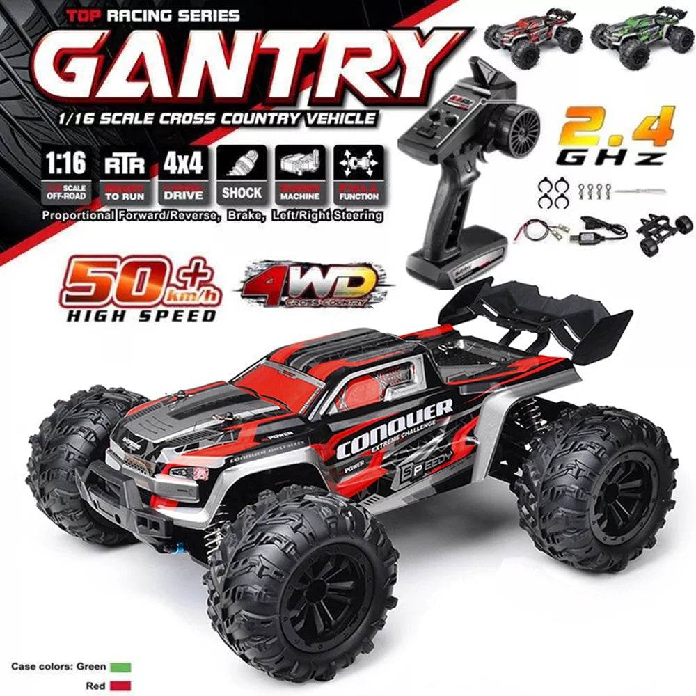 2025 High-Speed 1:16 Scale 50km/h RC Off-Road Monster Truck for Boys - 2.4G Remote Control Car - ToylandEU
