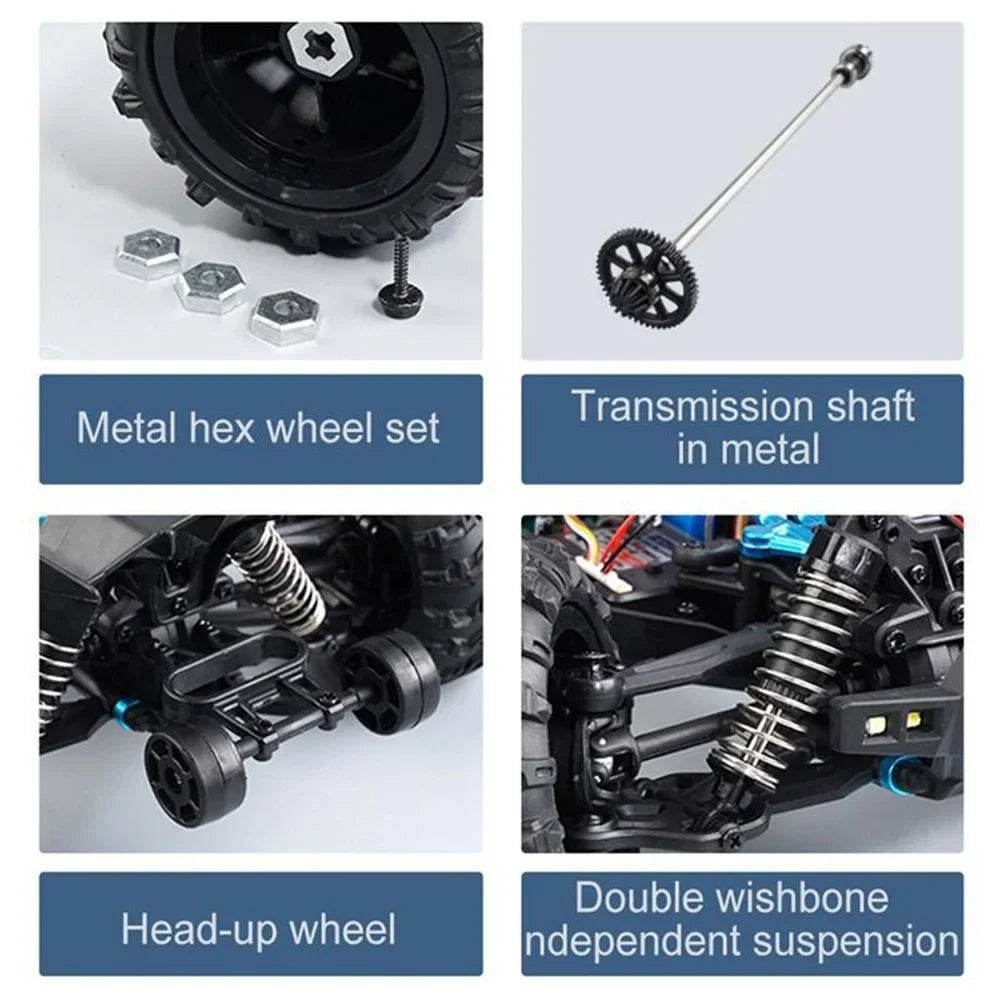 2025 High-Speed 1:16 Scale 50km/h RC Off-Road Monster Truck for Boys - 2.4G Remote Control Car - ToylandEU