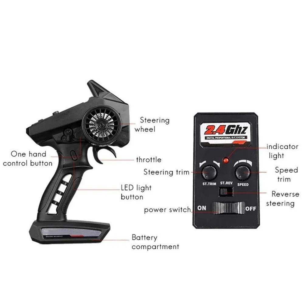 2025 High-Speed 1:16 Scale 50km/h RC Off-Road Monster Truck for Boys - 2.4G Remote Control Car - ToylandEU