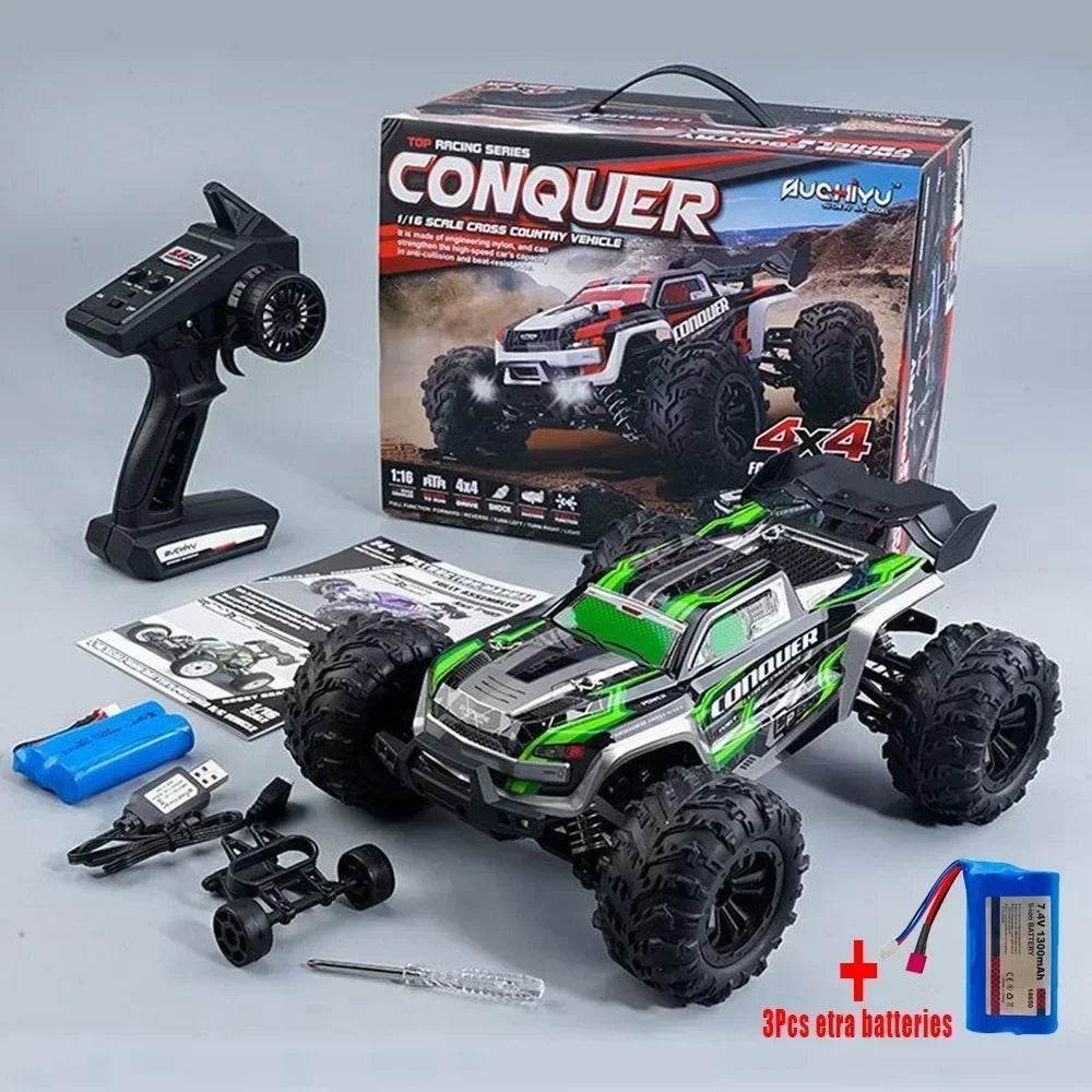 2025 High-Speed 1:16 Scale 50km/h RC Off-Road Monster Truck for Boys - 2.4G Remote Control Car - ToylandEU