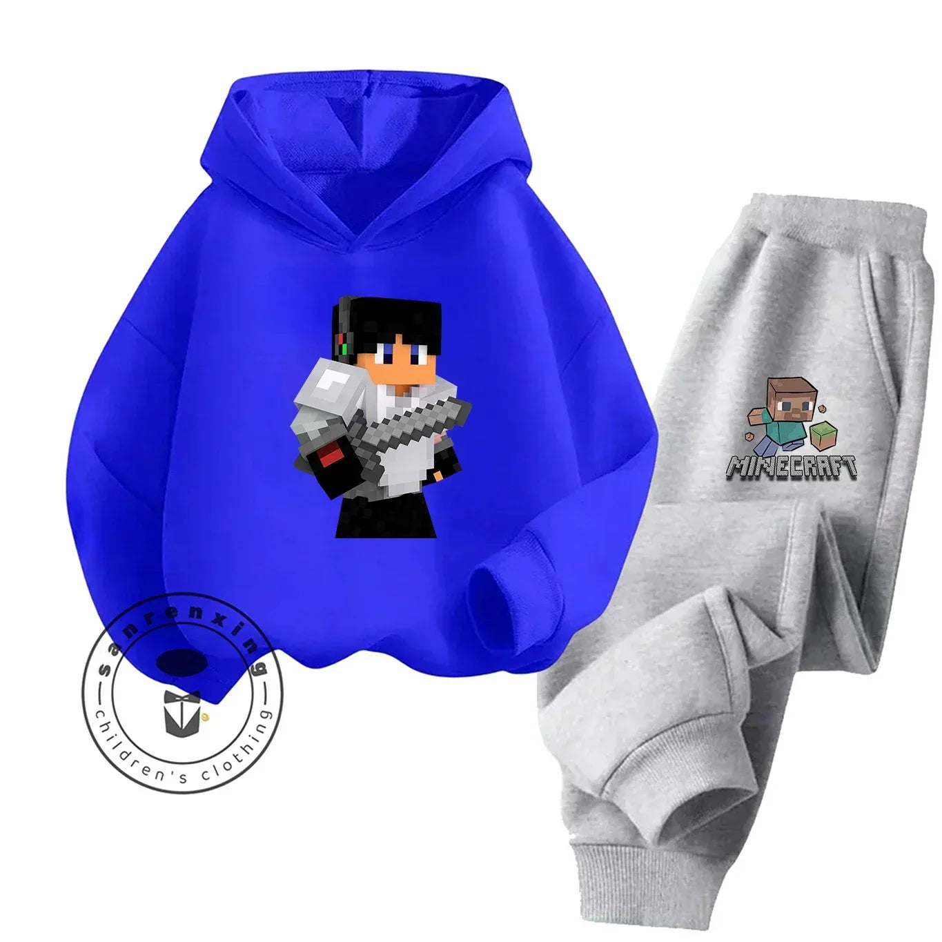 2025 New Fashion Minecraft Cartoon Printed Hoodie Set For Children Teenagers Boys Girls Casual Hot Sale Autumn Winter - ToylandEU