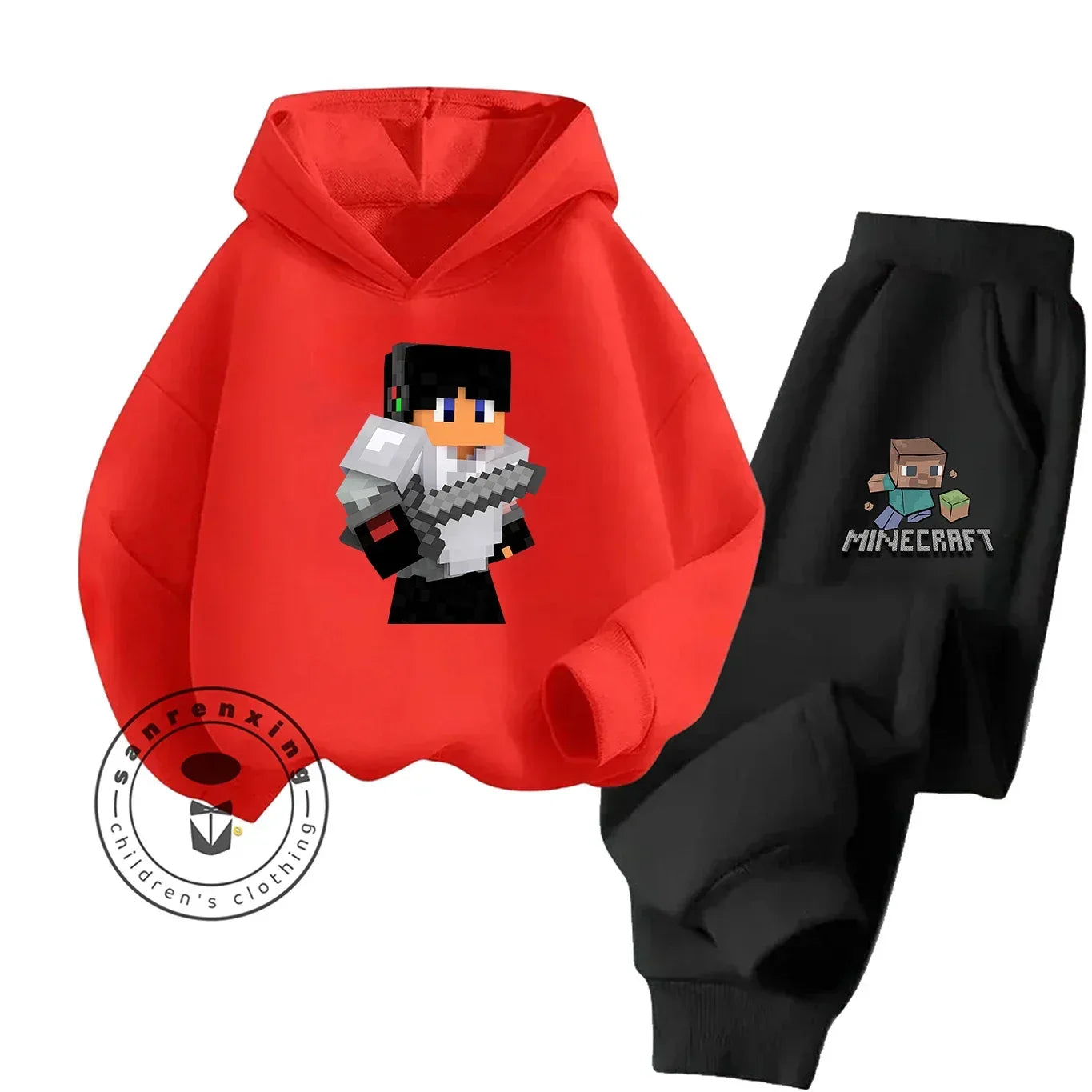 2025 New Fashion Minecraft Cartoon Printed Hoodie Set For Children Teenagers Boys Girls Casual Hot Sale Autumn Winter - ToylandEU