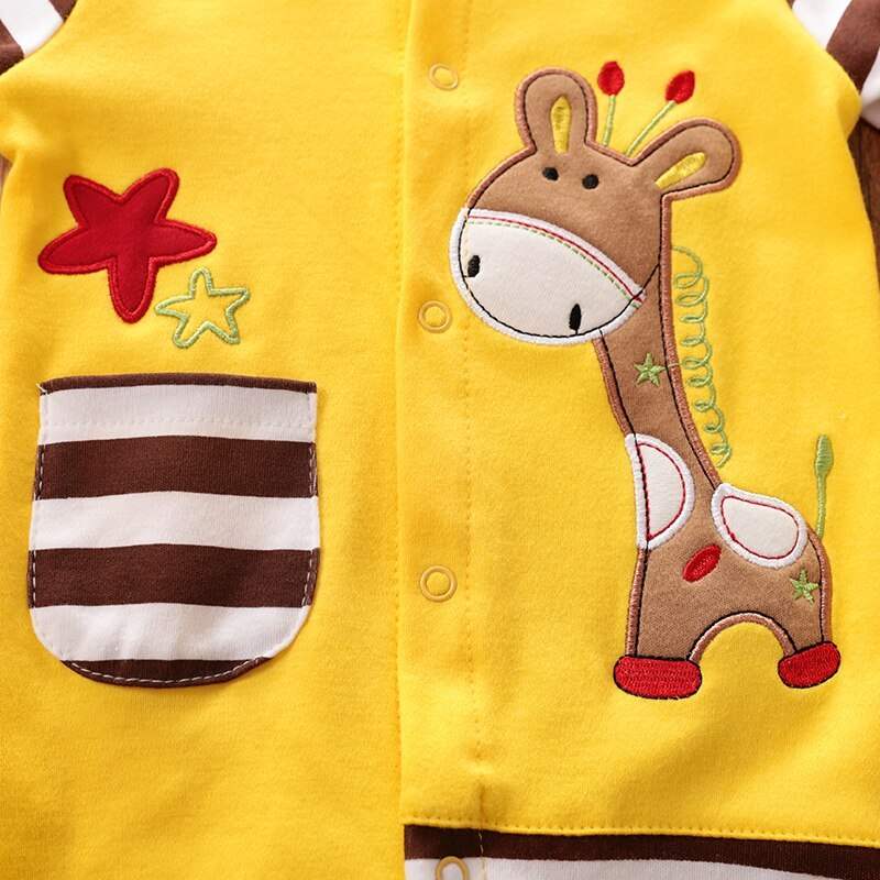 Baby Cotton One-Piece Bodysuit | Sizes 59-66+ | Size Chart Included
