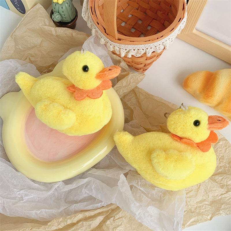 Cole Duck Plush Keychain Pendant | Yellow Or White