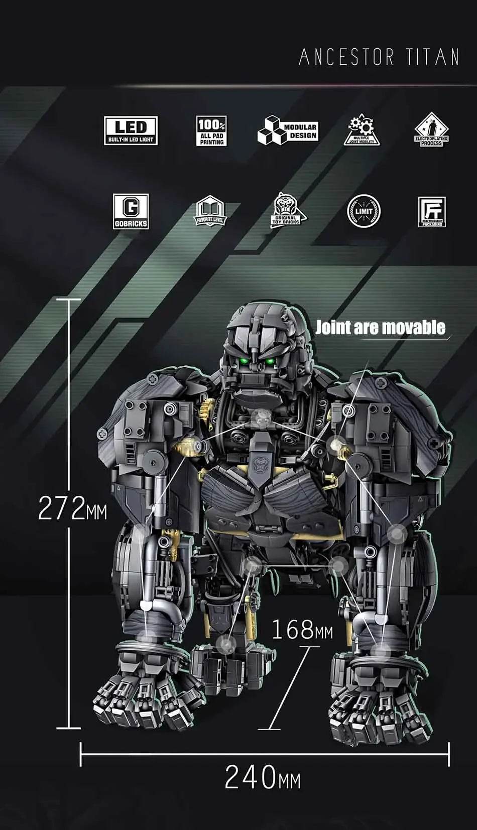 2086PCS MOC Mechanical Gorilla City Robot Model Building Blocks - ToylandEU