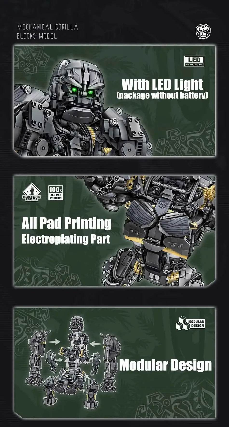 2086PCS MOC Mechanical Gorilla City Robot Model Building Blocks - ToylandEU