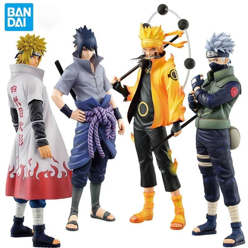 20cm Bandai Naruto Anime Figure Shippuden Uchiha Sasuke Hatake Kakashi Namikaze Minato Action Figure Collection Model Toys Gifts - ToylandEU