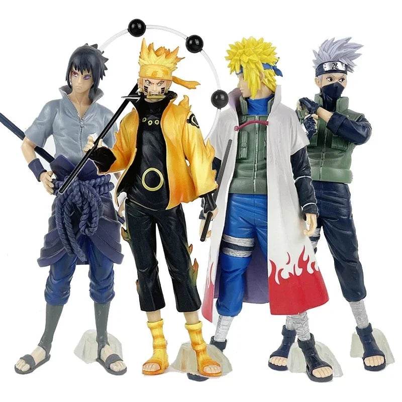 20cm Bandai Naruto Anime Figure Shippuden Uchiha Sasuke Hatake Kakashi Namikaze Minato Action Figure Collection Model Toys Gifts - ToylandEU