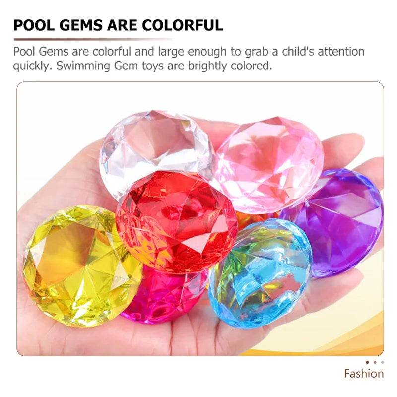 20pcs Underwater Toy Simulated Diamond Plaything Pool Diving Gemstone Toy - ToylandEU