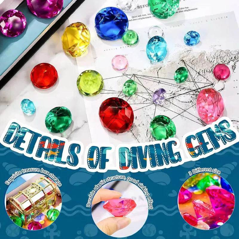 20pcs Underwater Toy Simulated Diamond Plaything Pool Diving Gemstone Toy - ToylandEU