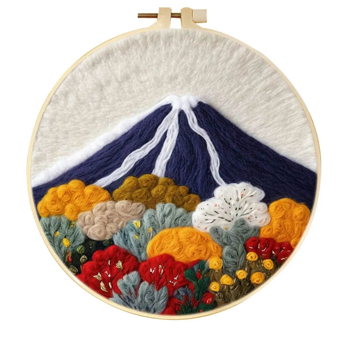 20x20cm Wool Felting Painting Landscape DIY Embroidery Kit Needle Felt Handmade Picture Kit Wool Paintings - ToylandEU
