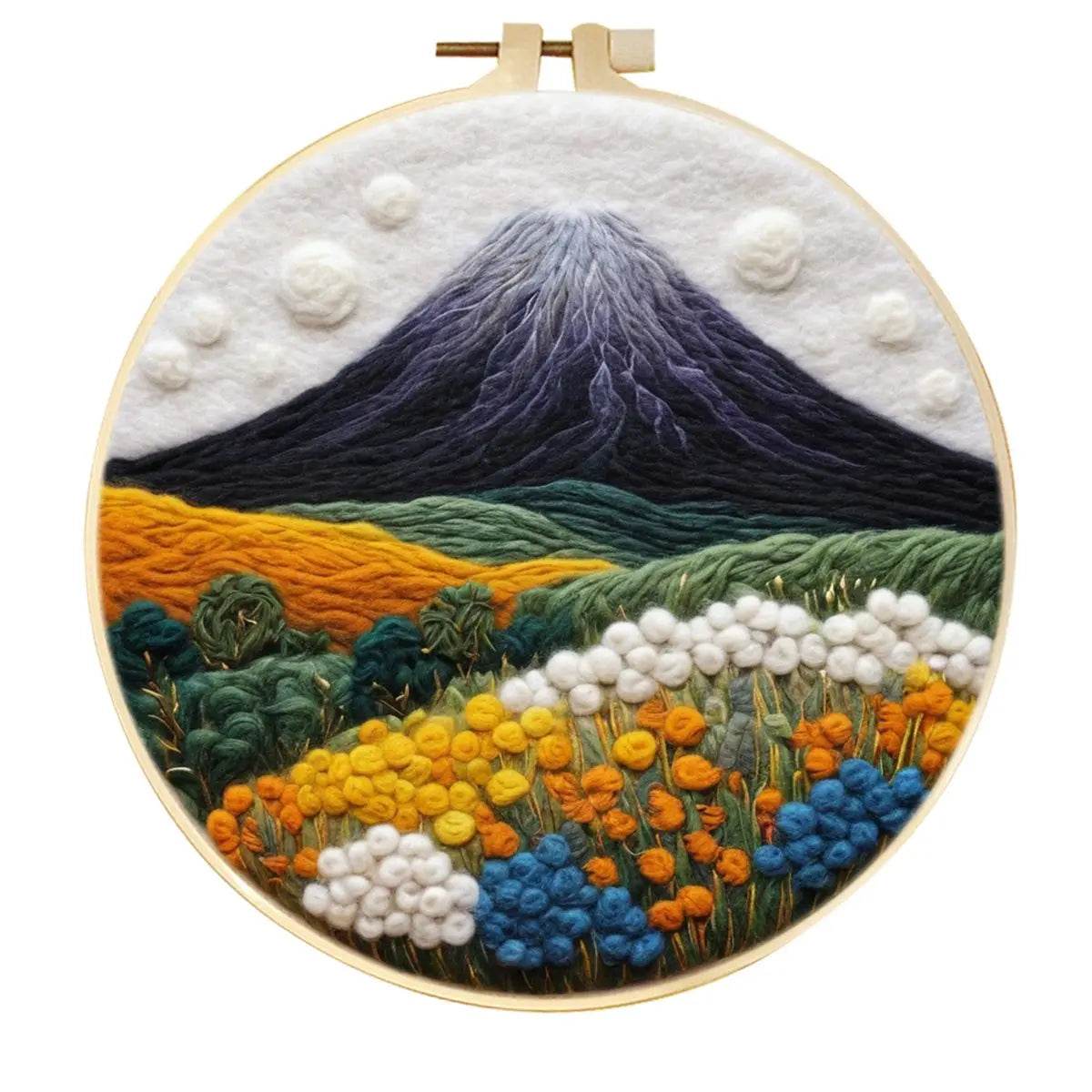 20x20cm Wool Felting Painting Landscape DIY Embroidery Kit Needle Felt Handmade Picture Kit Wool Paintings - ToylandEU
