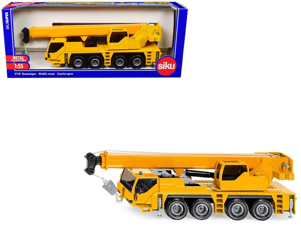 Diecast Mobile Crane | 1/55 Scale | Double Folding Arm | Yellow