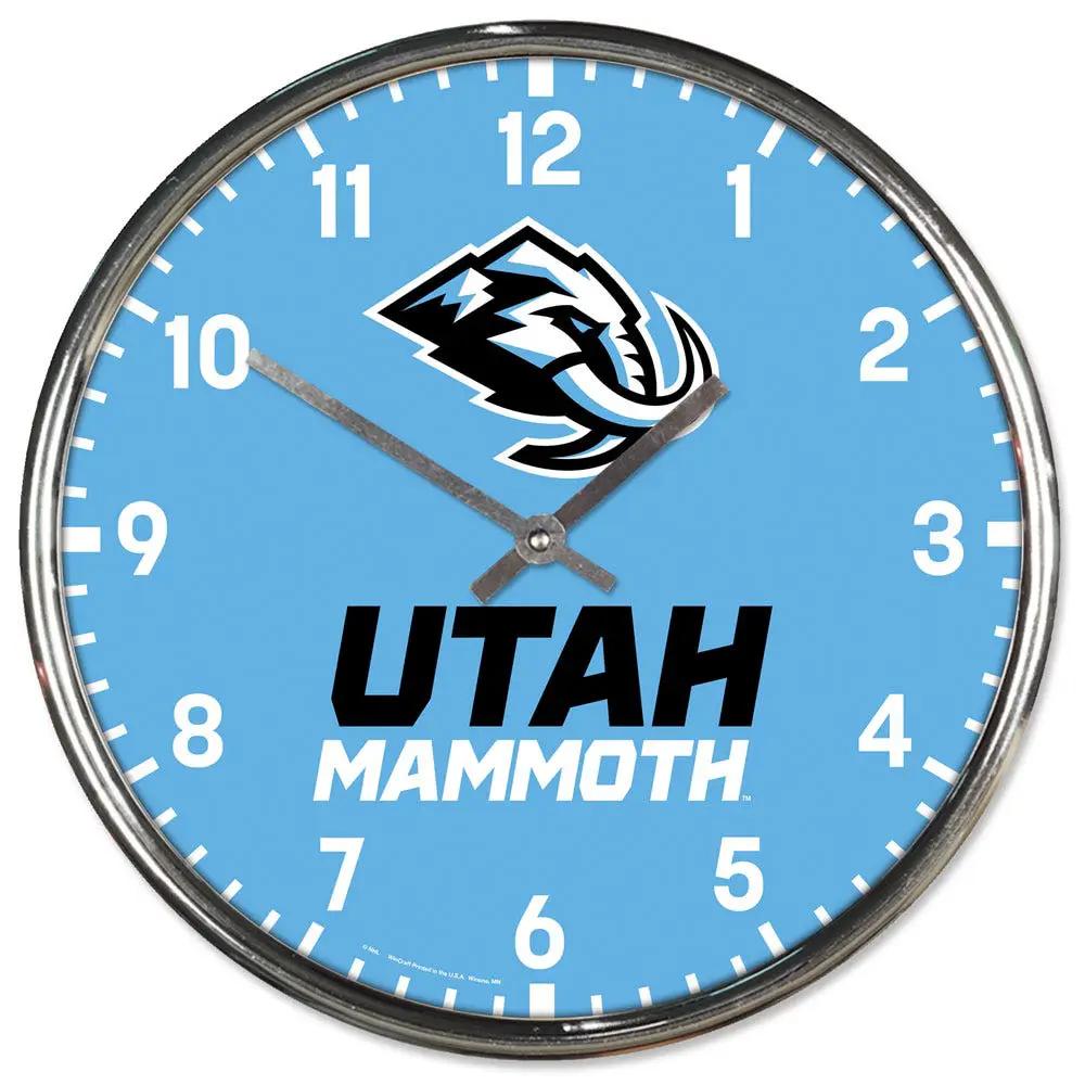 Utah Mammoth Round Chrome Wall Clock Periodic Restock