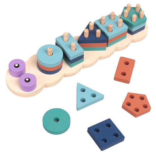 Montessori Early Learning Wooden Column Set | Macaron Colors