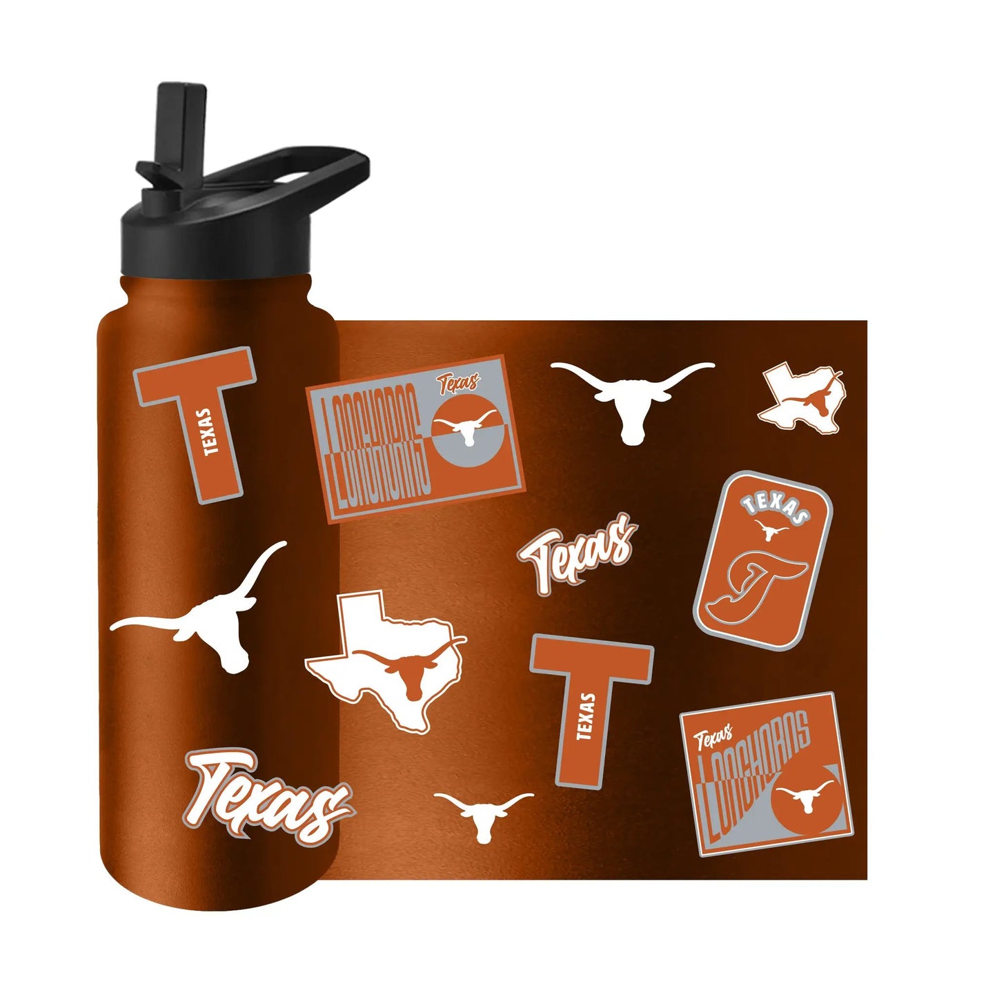 Texas Longhorns Quencher Bottle 34oz Stainless Steel Dreamweave