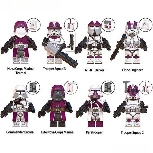 21st Nova corp Clone troopers Set of 8 Star Wars Minifigures - Minifigure Toys