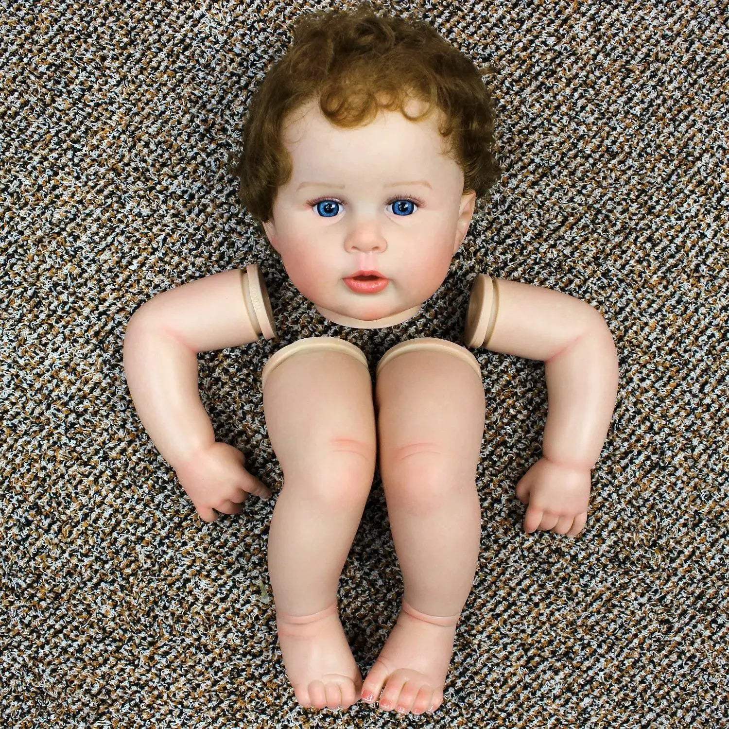 22 Inch Unassembled Reborn Doll Kit With Rooted Hair - ToylandEU