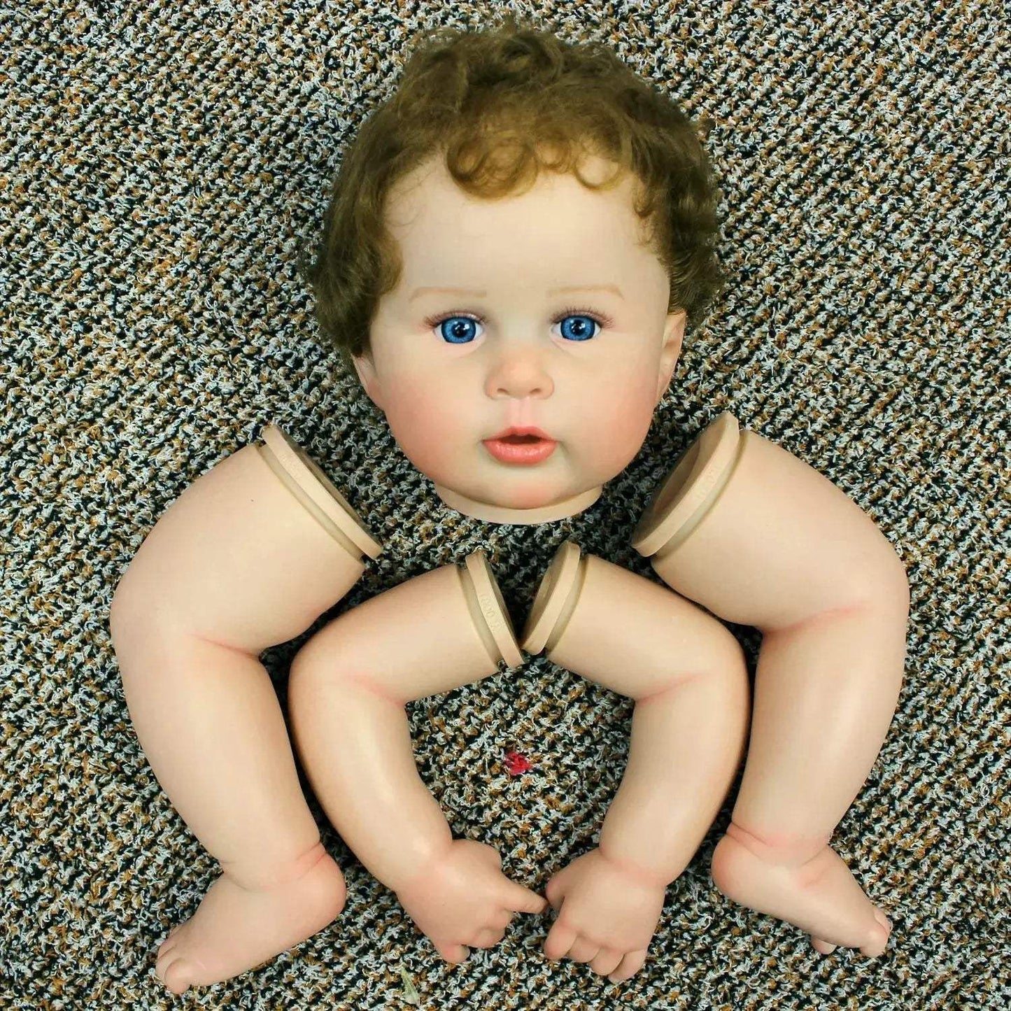 22 Inch Unassembled Reborn Doll Kit With Rooted Hair - ToylandEU