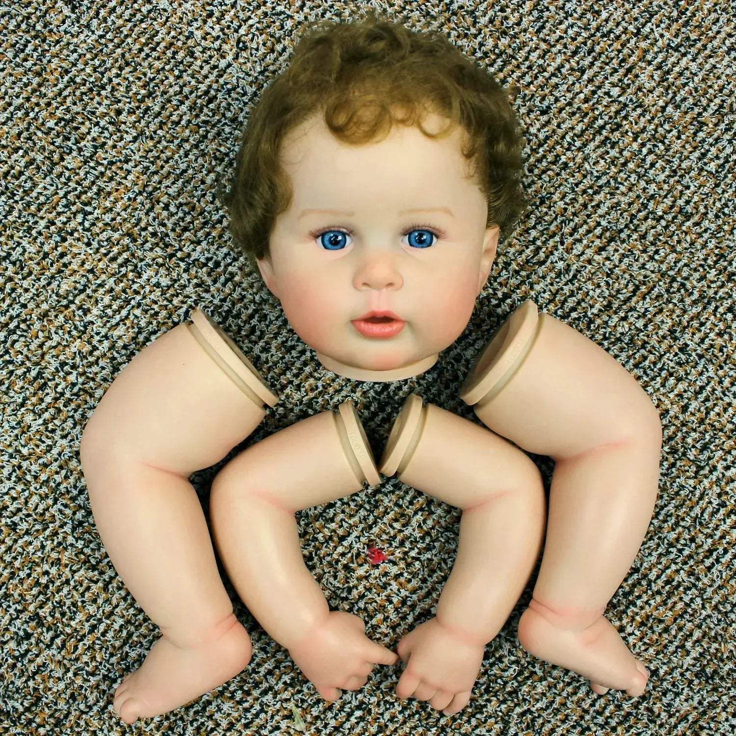 22 Inch Unassembled Reborn Doll Kit With Rooted Hair - ToylandEU