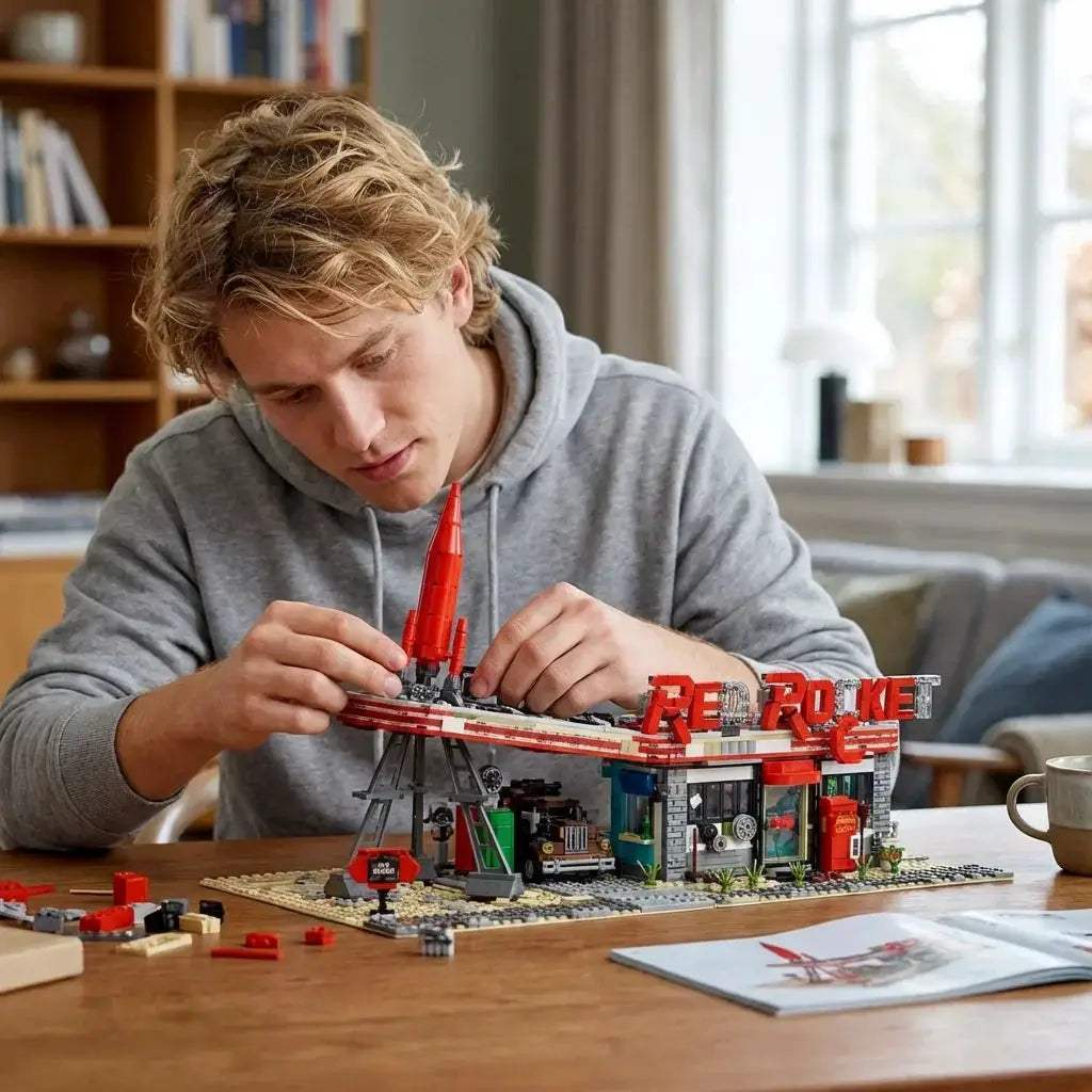  Petrol Station Modular Building Blocks Set Lego Adults -  ToylandEU™