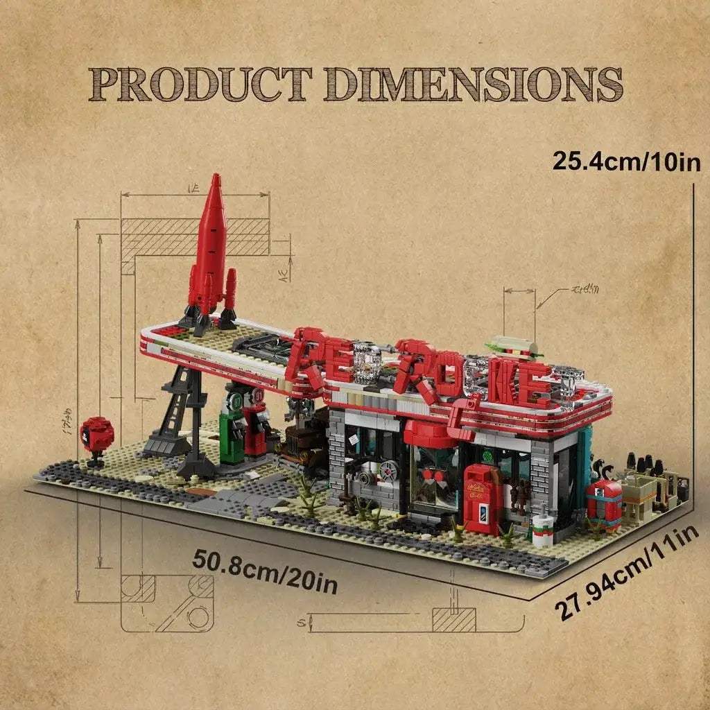  Petrol Station Modular Building Blocks Set Lego Adults -  ToylandEU™