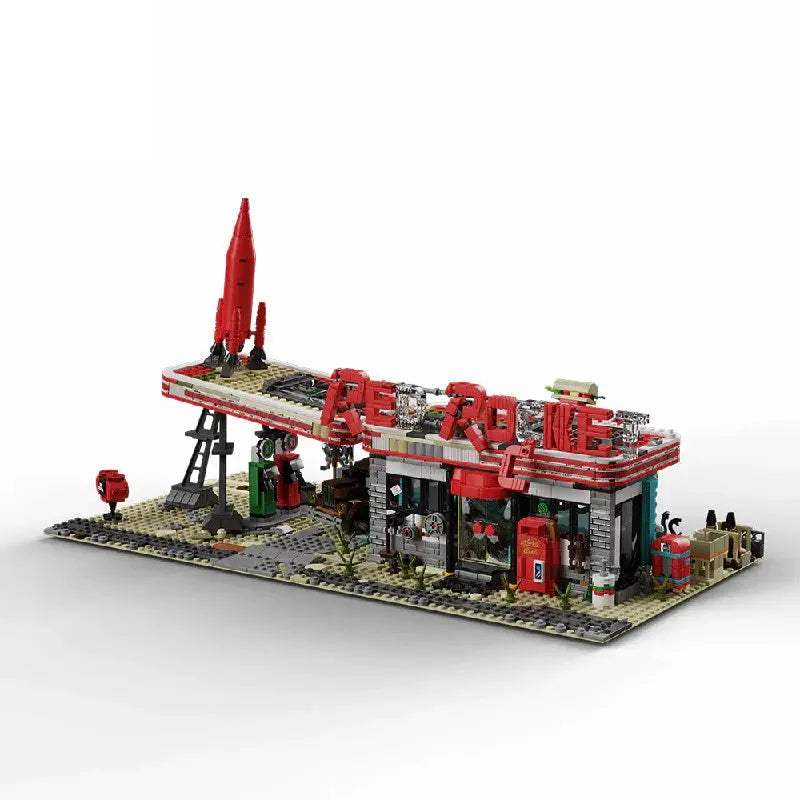  Petrol Station Modular Building Blocks Set Lego Adults -  ToylandEU™
