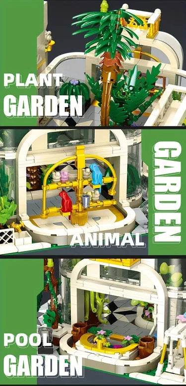 2231PCS Plant Garden Building Blocks City Street Model MOC Bricks Set With Light - ToylandEU