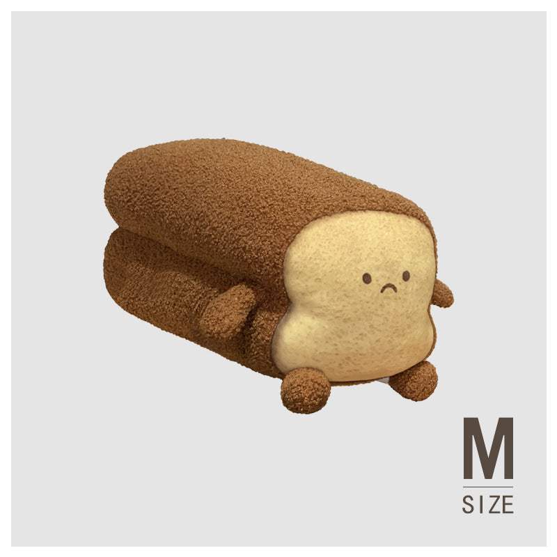 Toast Bread Plush Pillow | Short Plush, Roasted Style