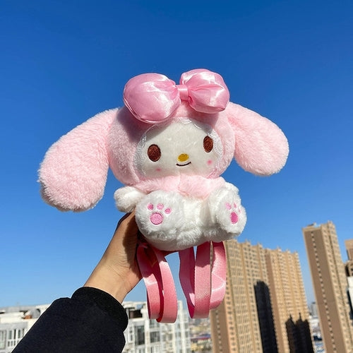 Kawaii Sanrio Melody Plush Backpack - 22cm Cute Stuffed Animals Dolls AliExpress Toyland EU