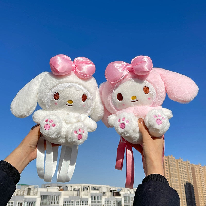 Kawaii Sanrio Melody Plush Backpack - 22cm Cute Stuffed Animals Dolls - ToylandEU