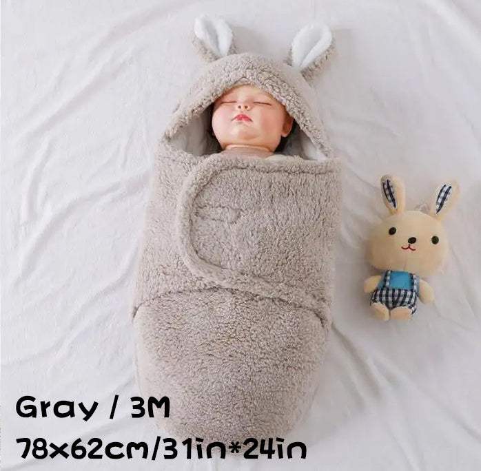 Super Soft Baby Sleeping Bag | Fluffy Fleece Swaddle Blanket | Unisex