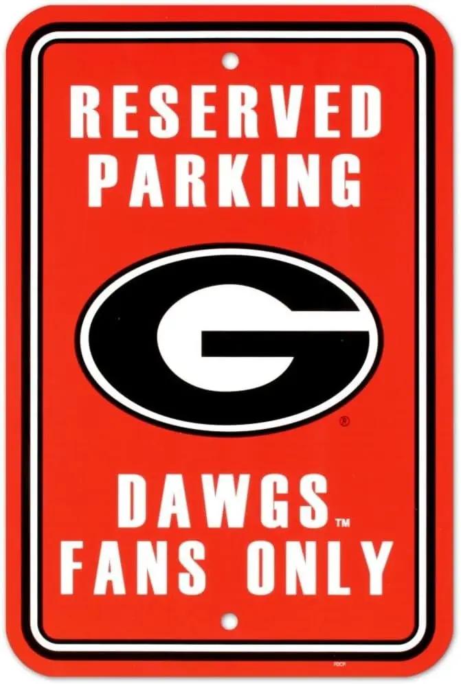 Georgia Bulldogs Sign 12x18 Plastic Reserved Parking Style CO