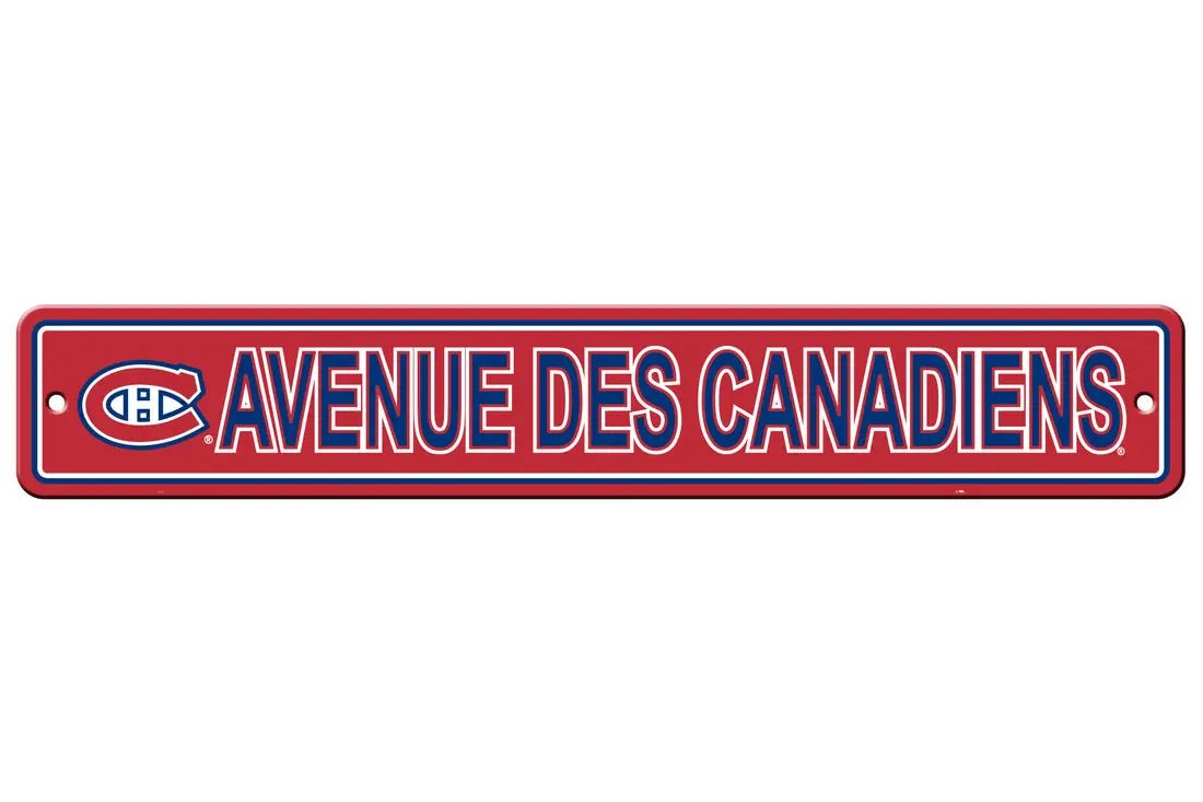 Montreal Canadiens Sign 4x24 Plastic Street Style CO