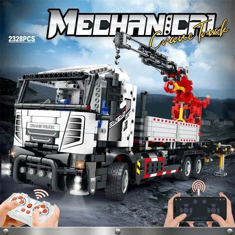 2328PCS Multifunctional Crane Truck Building Blocks RC Car - ToylandEU