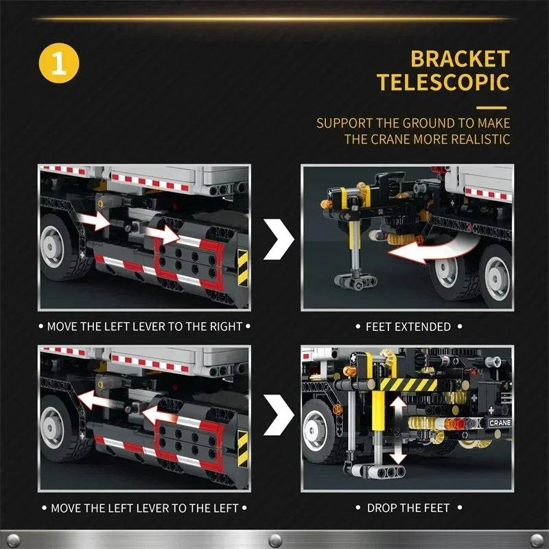 2328PCS Multifunctional Crane Truck Building Blocks RC Car - ToylandEU