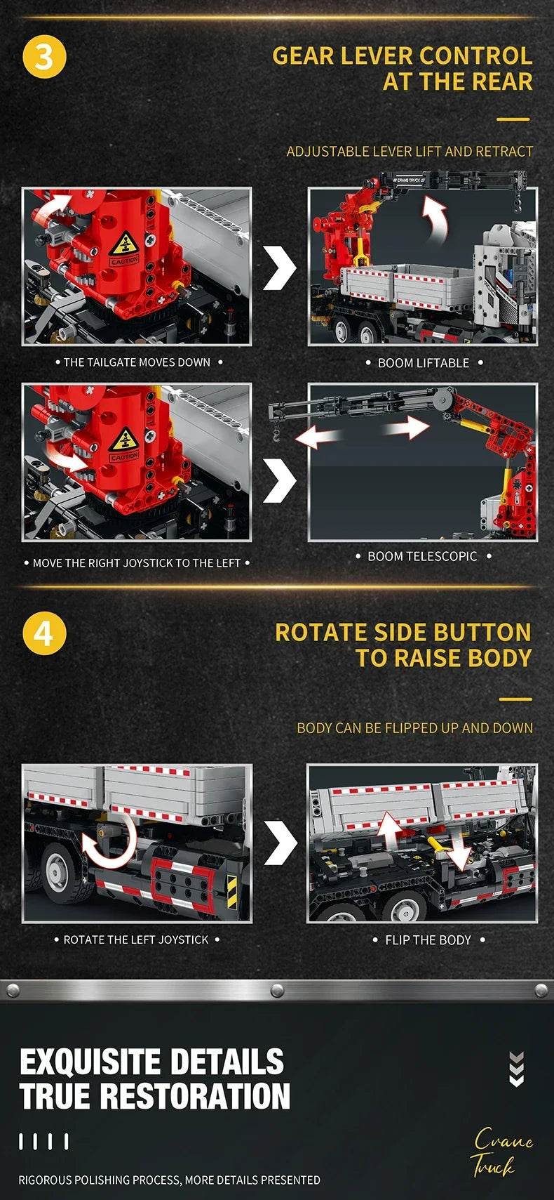 2328PCS Multifunctional Crane Truck Building Blocks RC Car - ToylandEU