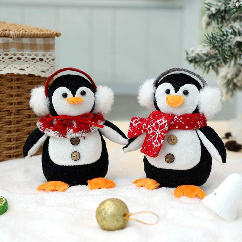Christmas Penguin Doll Decoration | Headphones