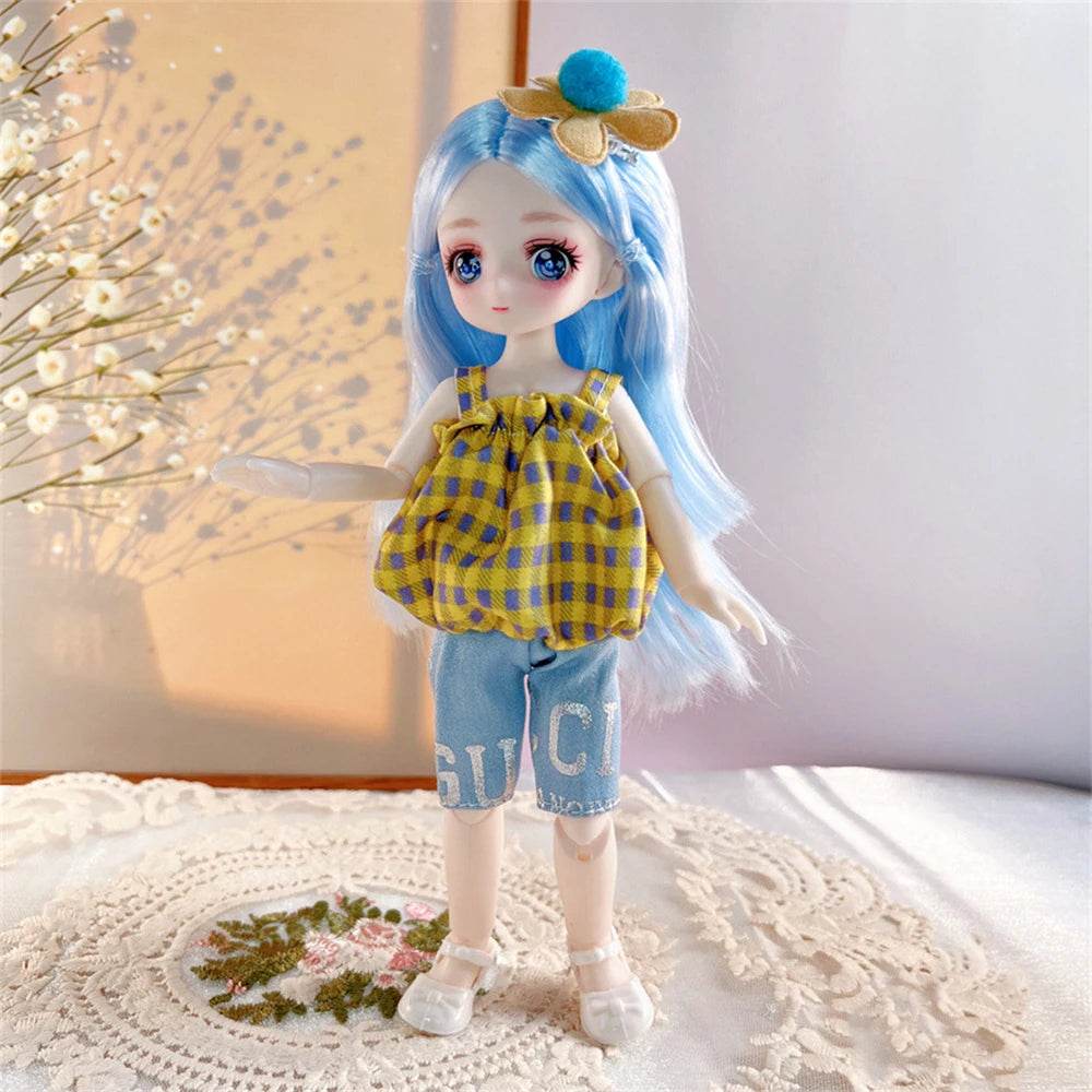 23cm BJD Doll and Clothing 3D Simulation Eyes DIY Toy Gift - ToylandEU