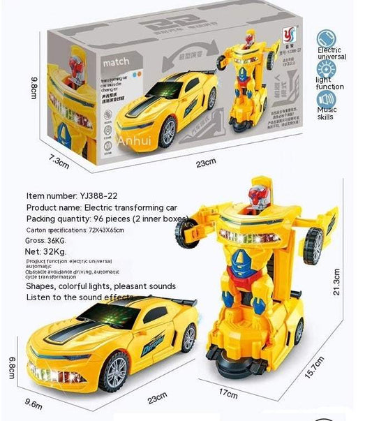 Car Deformation Robot Toy | Light, Music