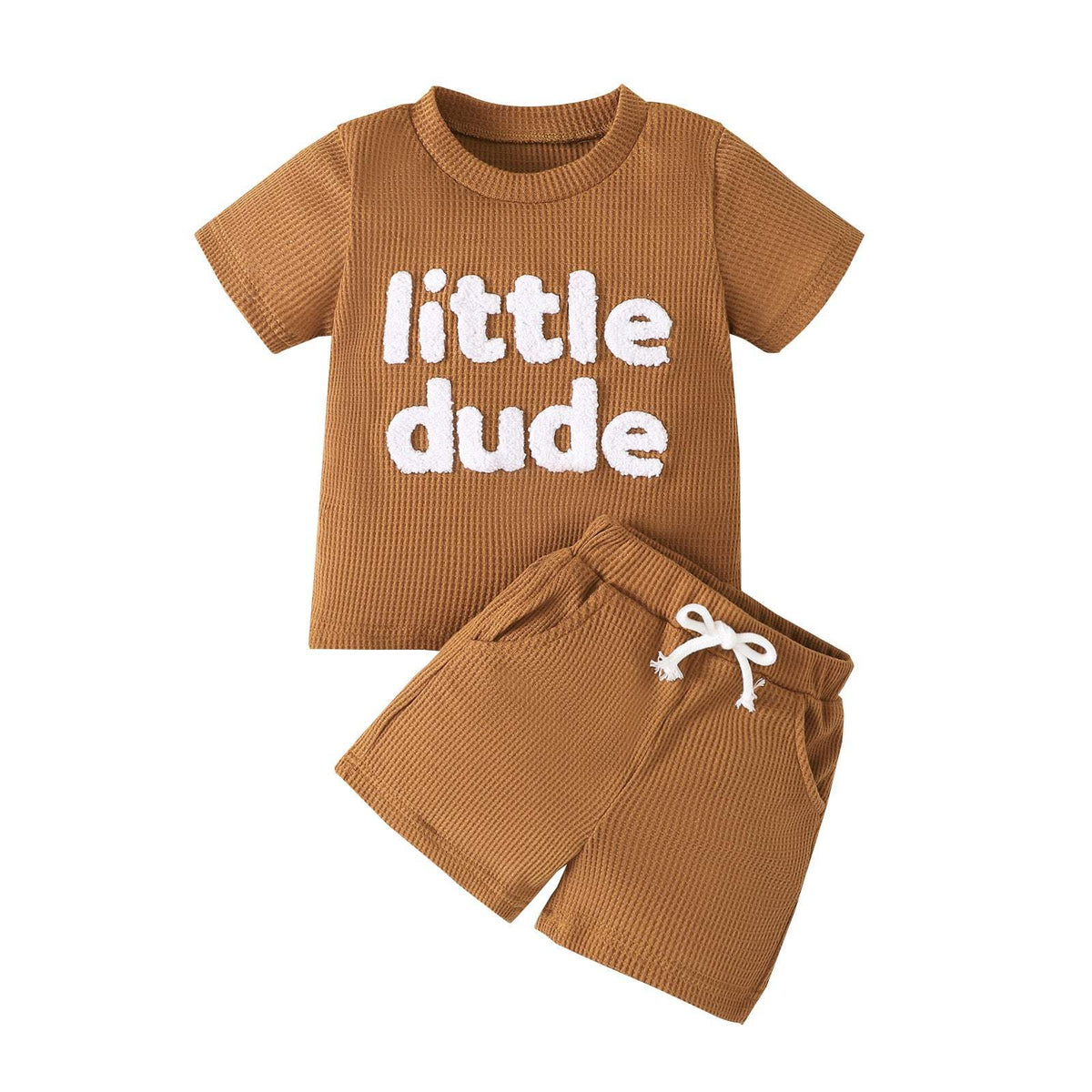 Children'S Waffle Suit | Cotton Blend | Short Sleeve | Sizes 70-100