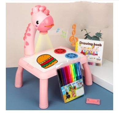 Kids' LED Projector Drawing Table | ABS Plastic | Drawing & Painting Kits