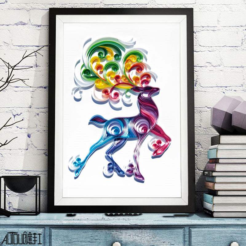 Quilled Paper Illustration Material Package Set | Home Decoration Craft Kit