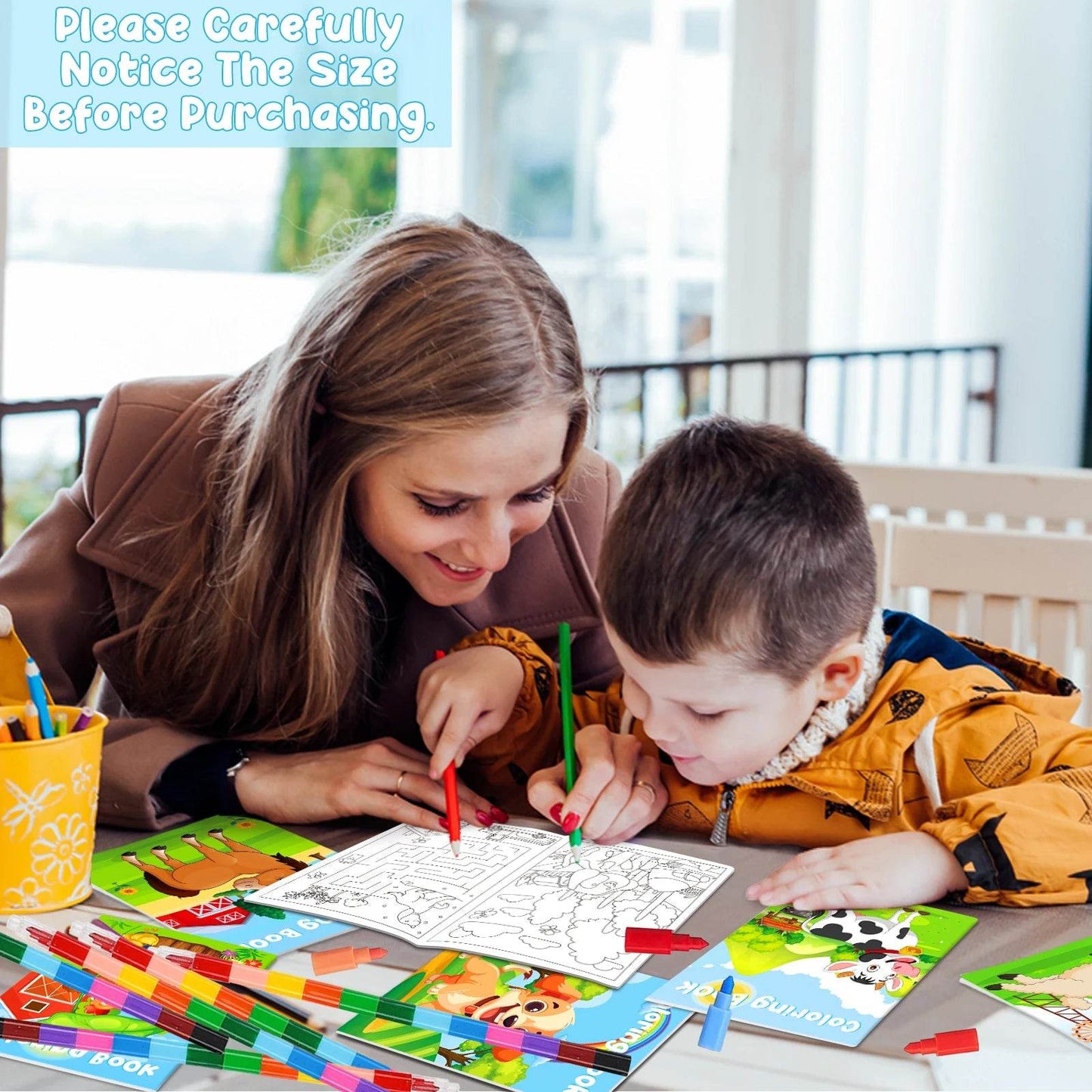 24Pcs Farm Coloring Books for Kids with 24 Crayons - ToylandEU
