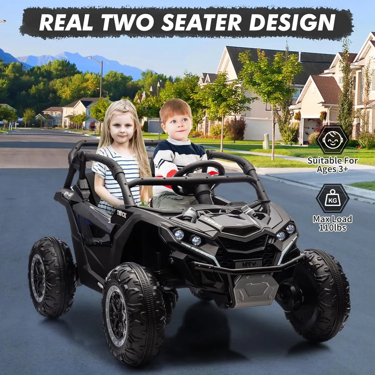 24V Kids Ride On Car 4WD With Remote LED Illumination - ToylandEU