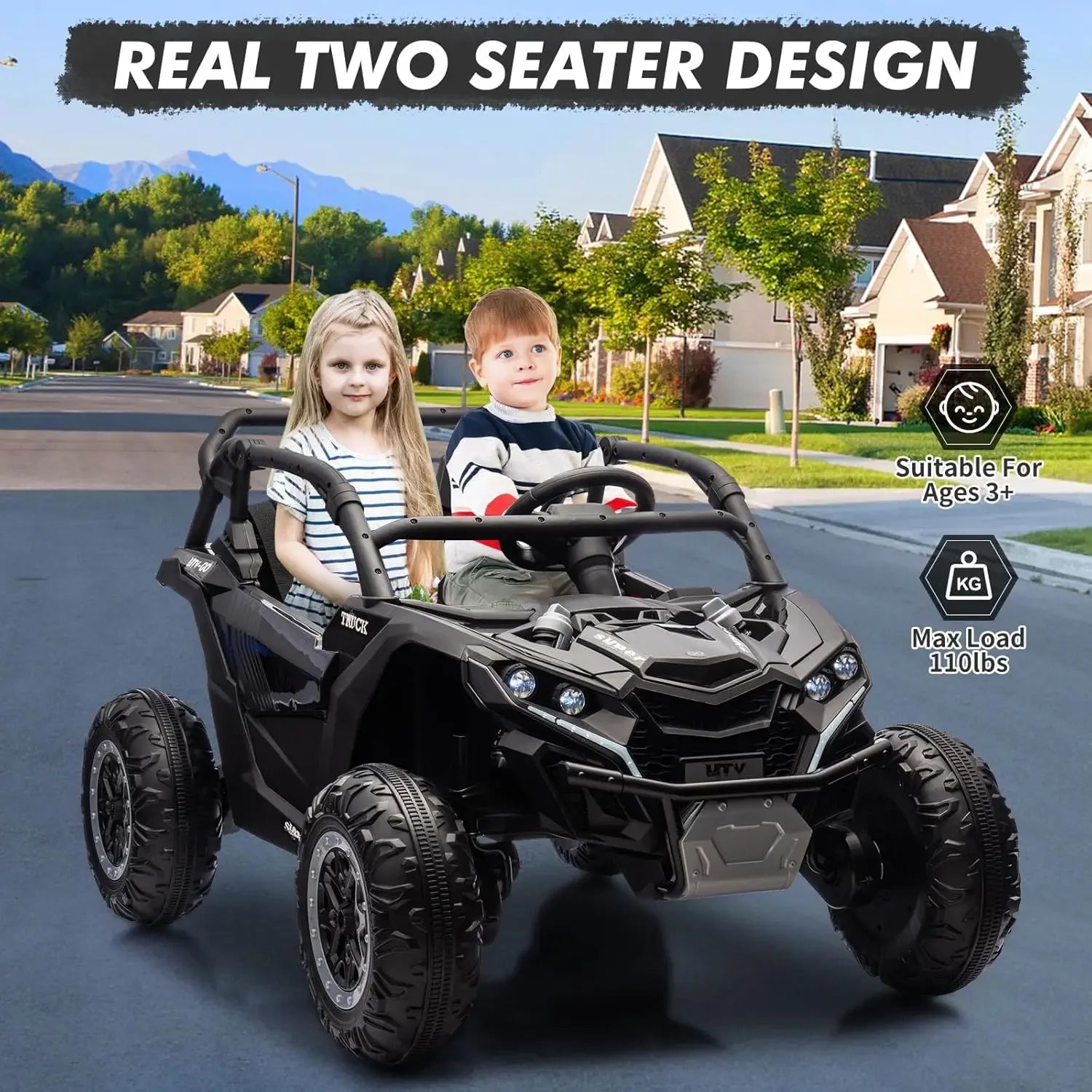 24V Kids Ride On Car 4WD With Remote LED Illumination - ToylandEU