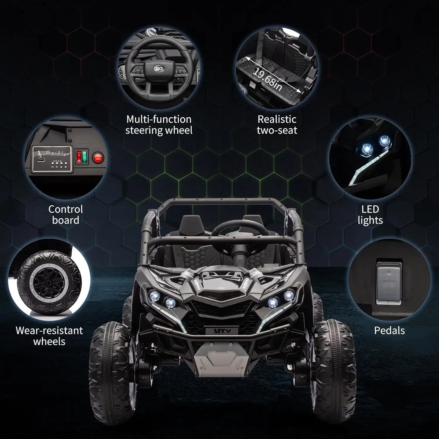 24V Kids Ride On Car 4WD With Remote LED Illumination - ToylandEU