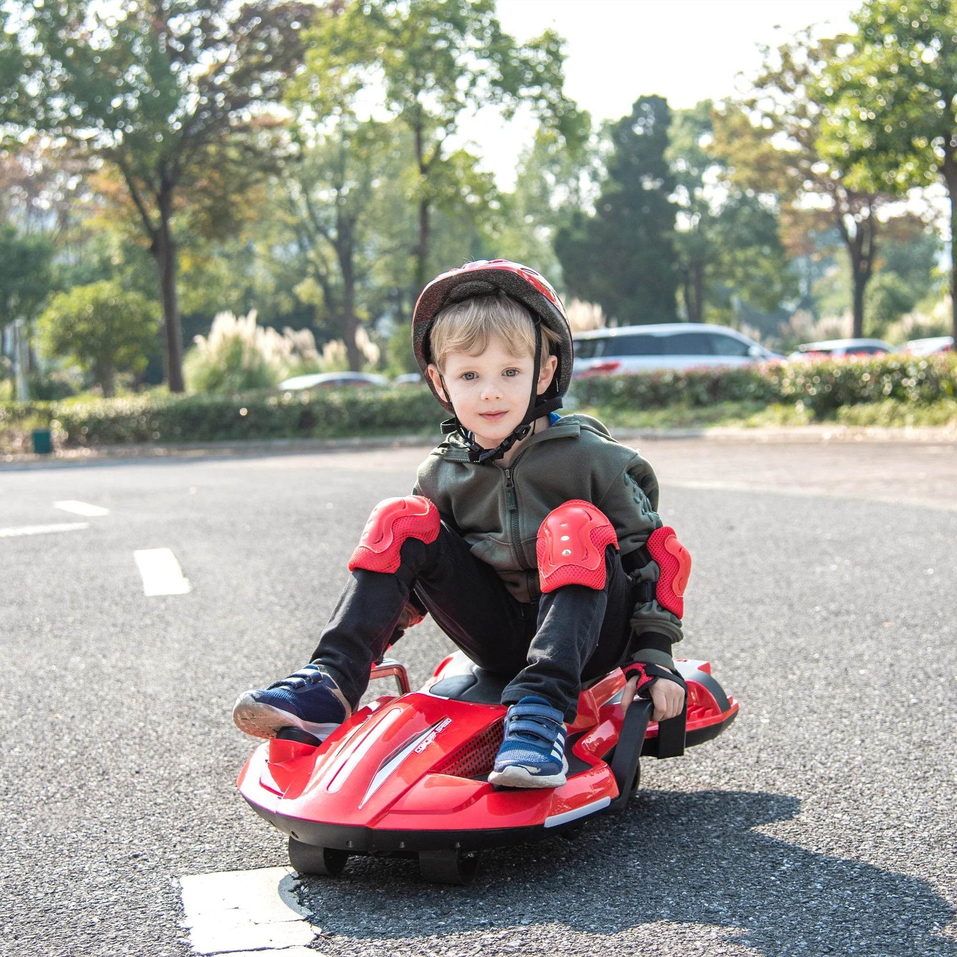 24V Kids Ride On Electric Scooter With Helmet Knee Pads - ToylandEU
